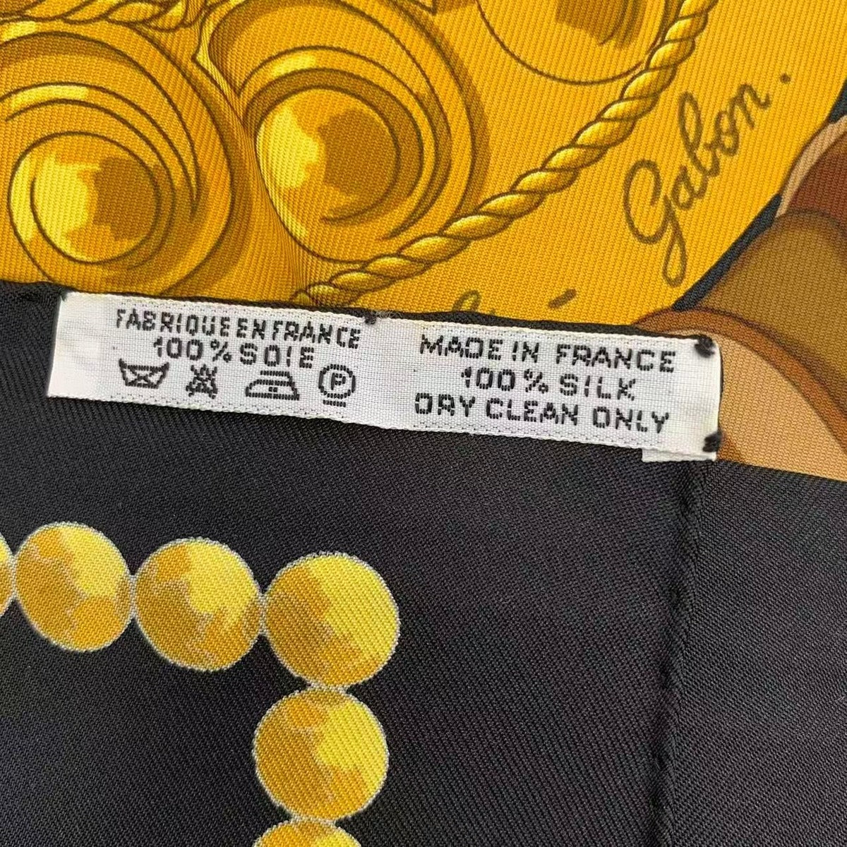 Hermes Carre 90 Silk Scarf Cuillers D'afrique African Spoon Black — view 8