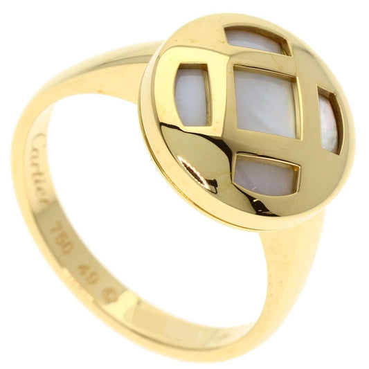 Cartier Pasha White Shell 49 Ring 18K Yellow Gold