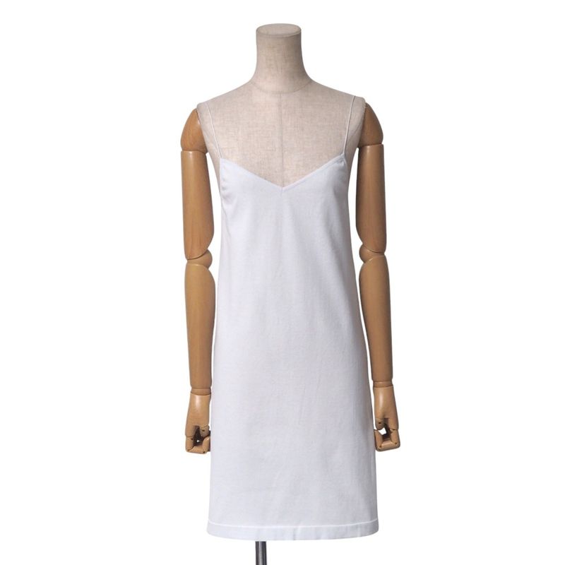 Chanel Dress Size 34 P54 Ruffle Embellishment Knit Sleeveless Dress With