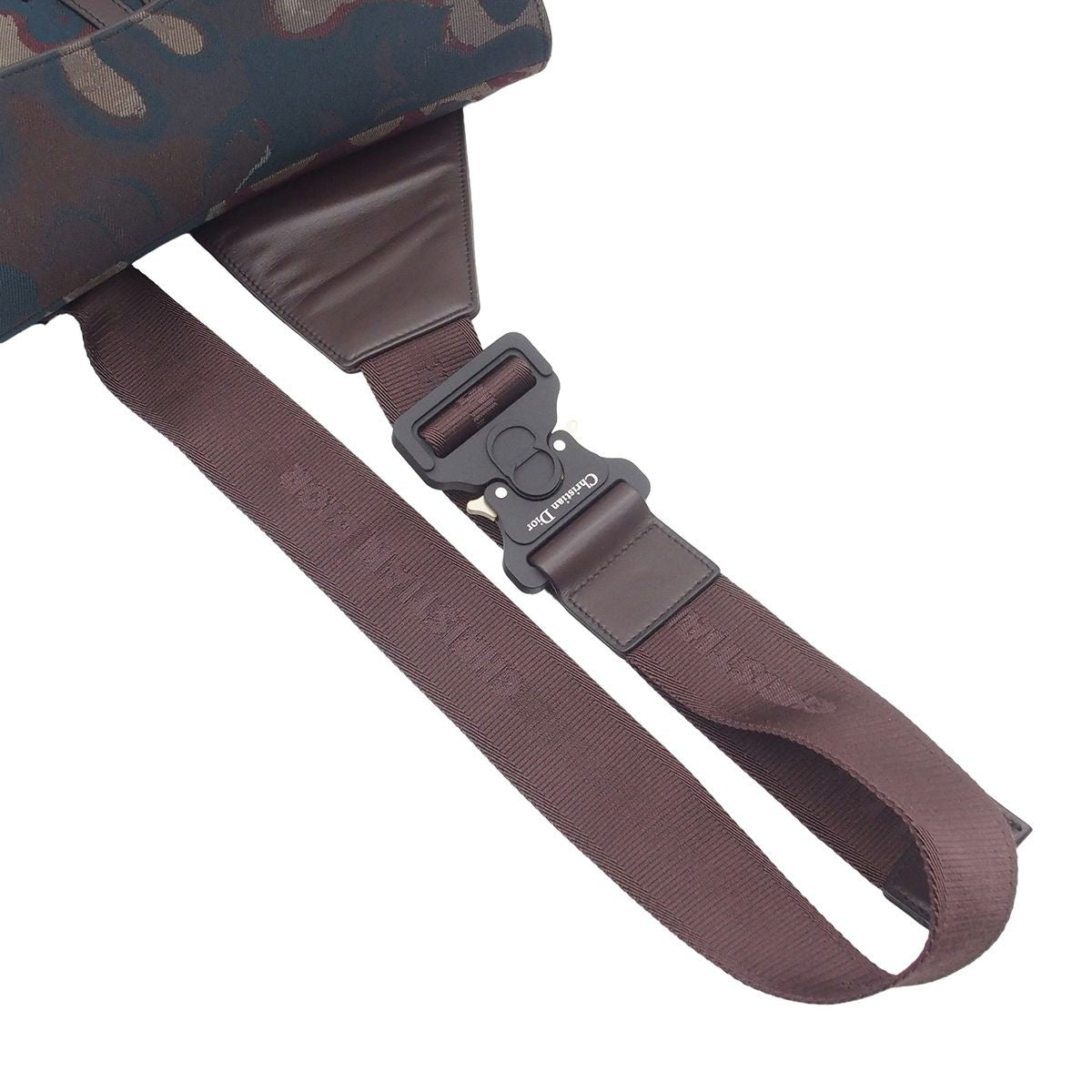 Dior Saddle Bag Brown Camouflage Leather Jacquard Peter Doig Collaboration — view 3