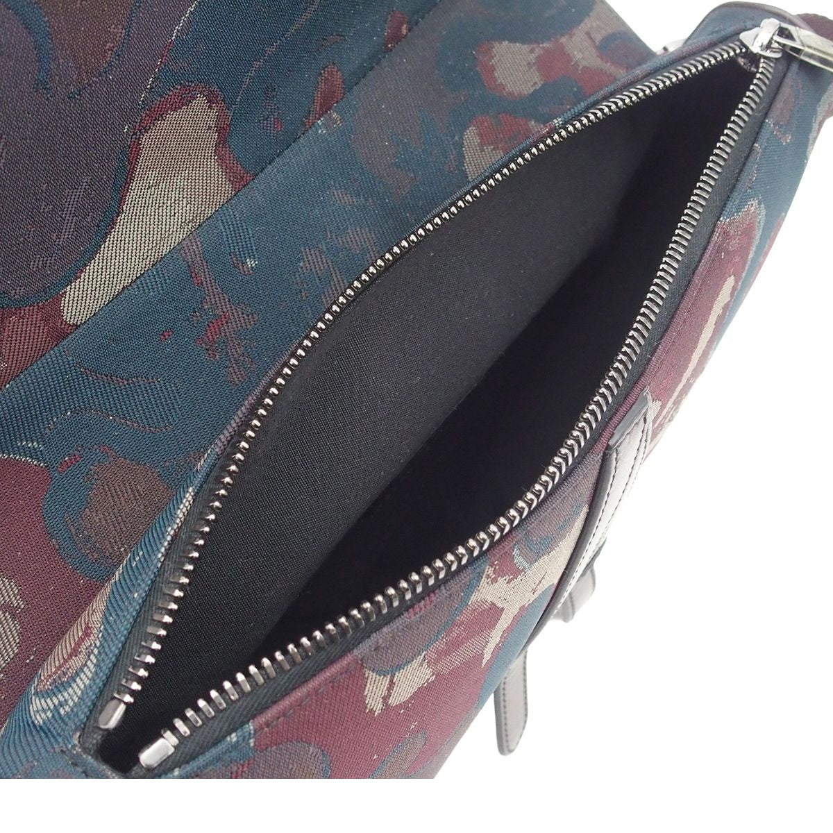 Dior Saddle Bag Brown Camouflage Leather Jacquard Peter Doig Collaboration — view 5