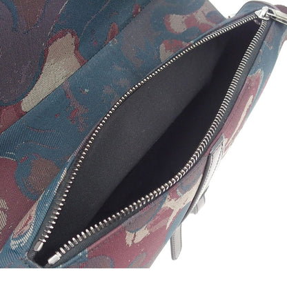 Dior Saddle Bag Brown Camouflage Leather Jacquard Peter Doig Collaboration — view 5