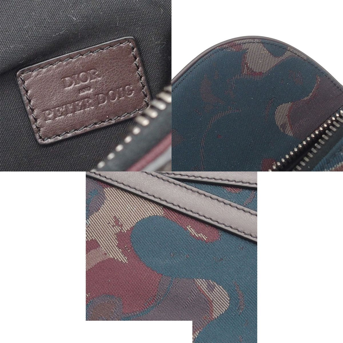 Dior Saddle Bag Brown Camouflage Leather Jacquard Peter Doig Collaboration — view 7