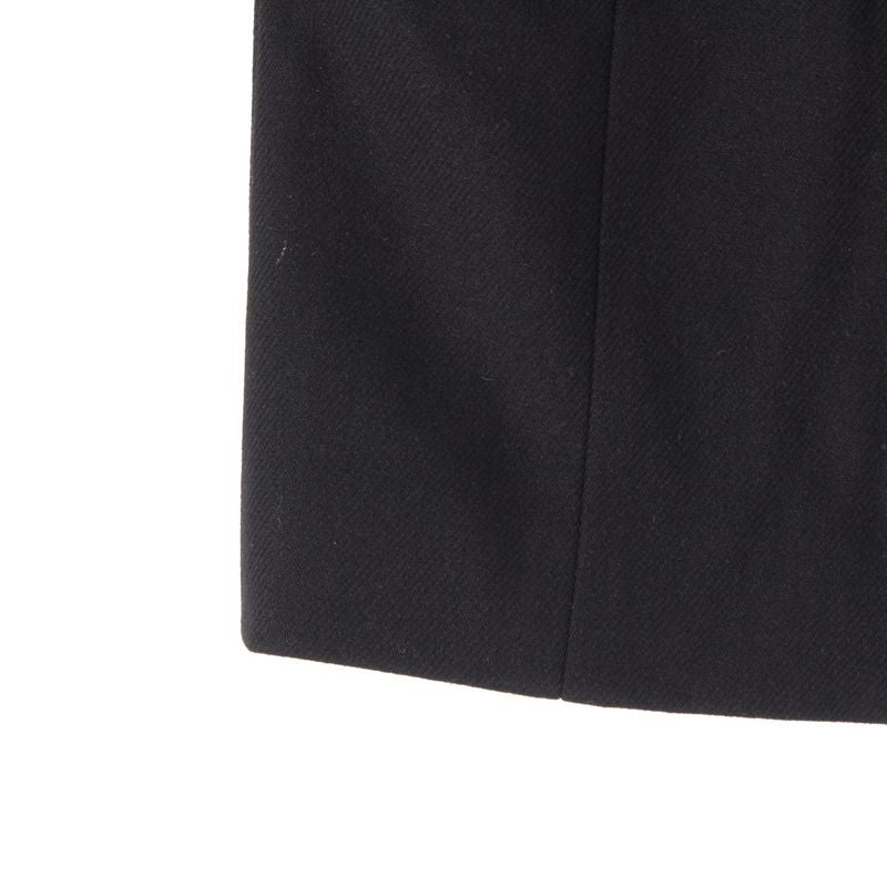 Louis Vuitton Wool Zip Design Melton Skirt Black 38
