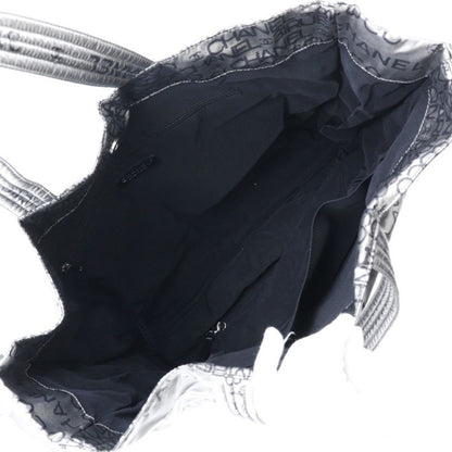 Chanel Unlimited Logo Coco Mark A46113 Nylon Silver Ladies Tote Bag