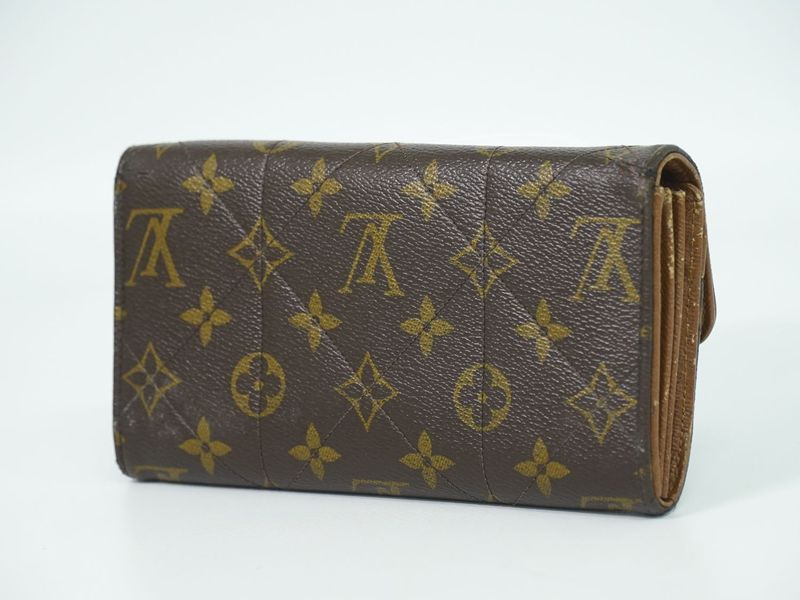 Authentic Louis Vuitton LV Portefeuille Sarah Monogram Etoile Long Wallet Brown