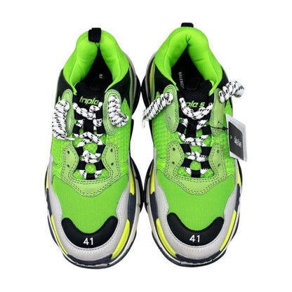 Balenciaga Sneakers Triple S 541623 41 Size Mesh Logo Green Black White Triple