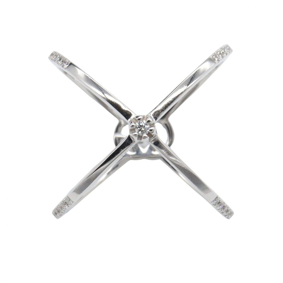 Gucci Ring GG Running Cross Diamond 18K White Gold — view 4