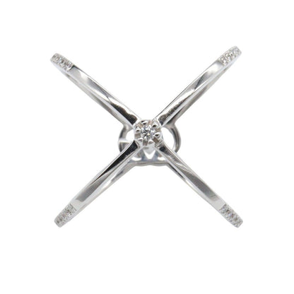 Gucci Ring GG Running Cross Diamond 18K White Gold — view 4