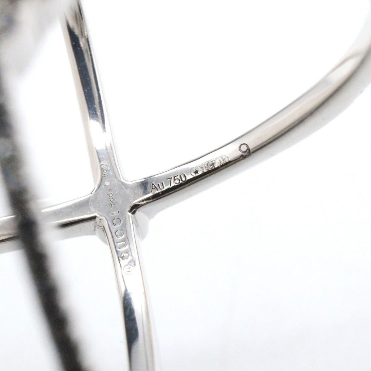 Gucci Ring GG Running Cross Diamond 18K White Gold — view 6
