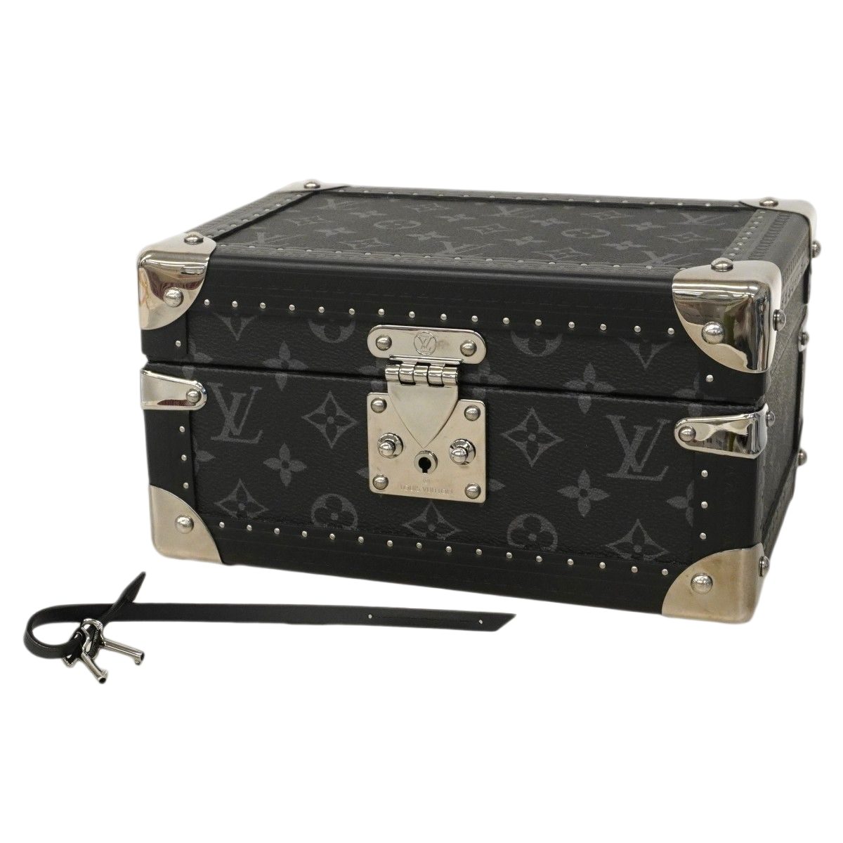 Louis Vuitton Case Monogram Eclipse Coffret Resor 24 Black Shoulder — view 2