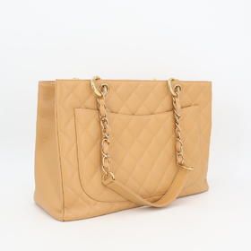 Chanel Chain Tote Bag Coco Mark Caviar Skin Reprint Tote GST