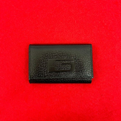 Gucci G Logo Plate Leather Trifold Key Case Holder