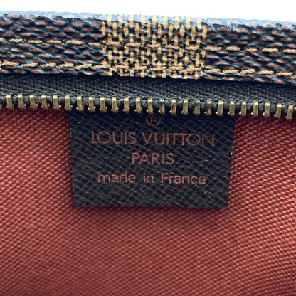 Louis Vuitton Trousse Makeup Pochette Hand Pouch Damier Ebène N51982 Brown