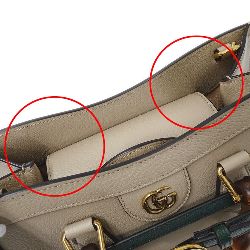 Gucci Bag Women's Brand Handbag Shoulder Bag 2way Diana Small Leather Beige