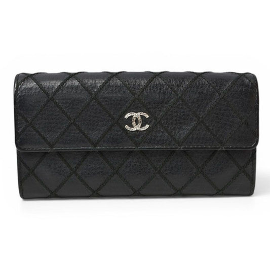 Chanel Wallet Bifold Wild Stitch Black