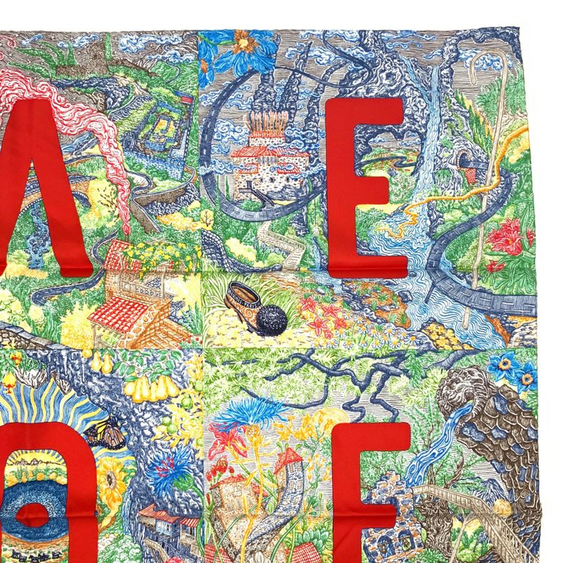 Grade Rare Hermes Carre 90 Carre Geant Elefseria 100% Silk Scarf With Box