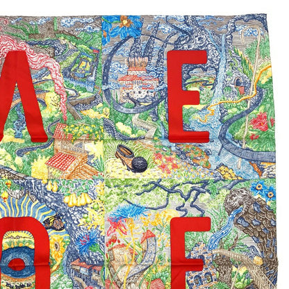 Grade Rare Hermes Carre 90 Carre Geant Elefseria 100% Silk Scarf With Box