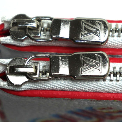 Louis Vuitton Double Zip Card Holder Coin Case Damier Spray Multicolor M81430