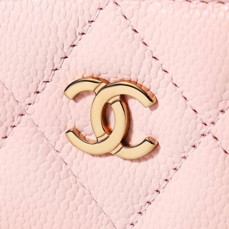 Chanel Coin Case Classic ZIP COIN Purse Pastel Pink