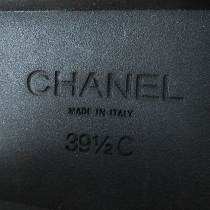 CHANEL 23A G45074 Matelasse Coco Mark Leather Loafers Black Gold Hardware 39.5