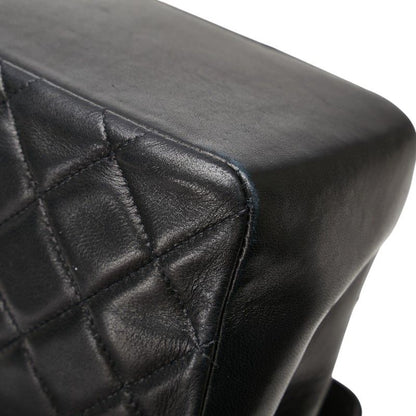 Chanel Matelasse Coco Mark Handbag Top Handle Black Lambskin Women Chanel