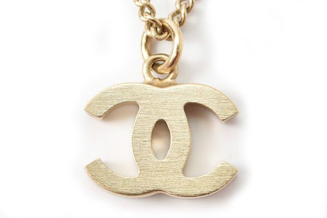 Chanel Necklace Pendant Coco Mark CC Rhinestone Gold 230716