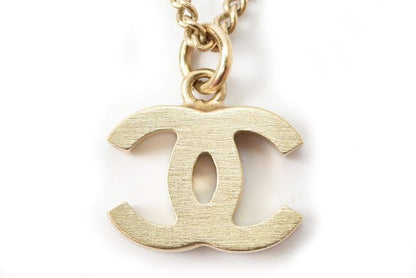 Chanel Necklace Pendant Coco Mark CC Rhinestone Gold 230716
