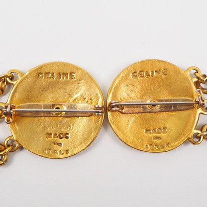 Celine Chain Vintage Gold Plated Ladies 64.5g Brooch