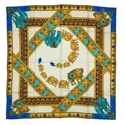 Cartier Scarf Silk Maharaja Elephant Blue — view 2