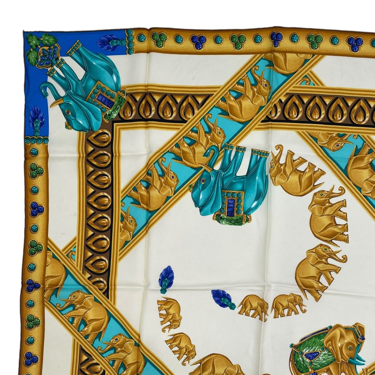Cartier Scarf Silk Maharaja Elephant Blue — view 3