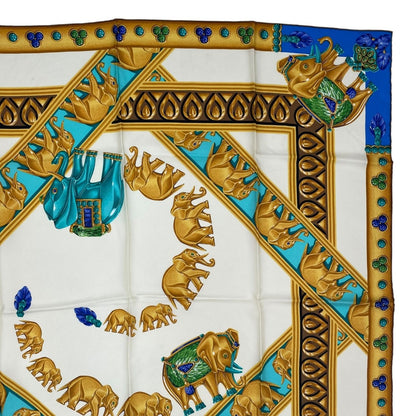 Cartier Scarf Silk Maharaja Elephant Blue — view 4