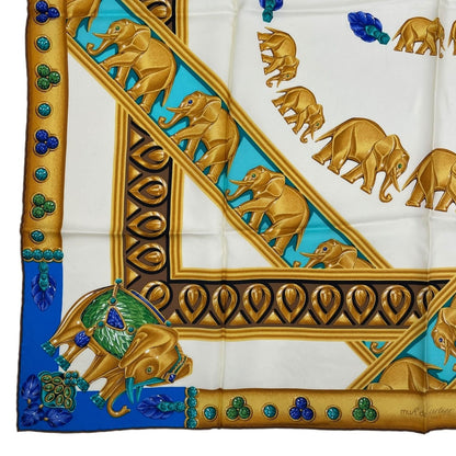 Cartier Scarf Silk Maharaja Elephant Blue — view 5