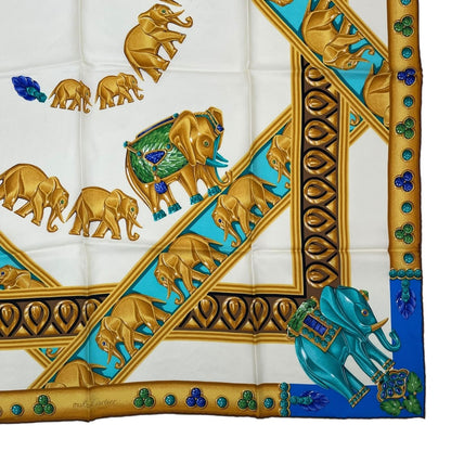 Cartier Scarf Silk Maharaja Elephant Blue — view 6