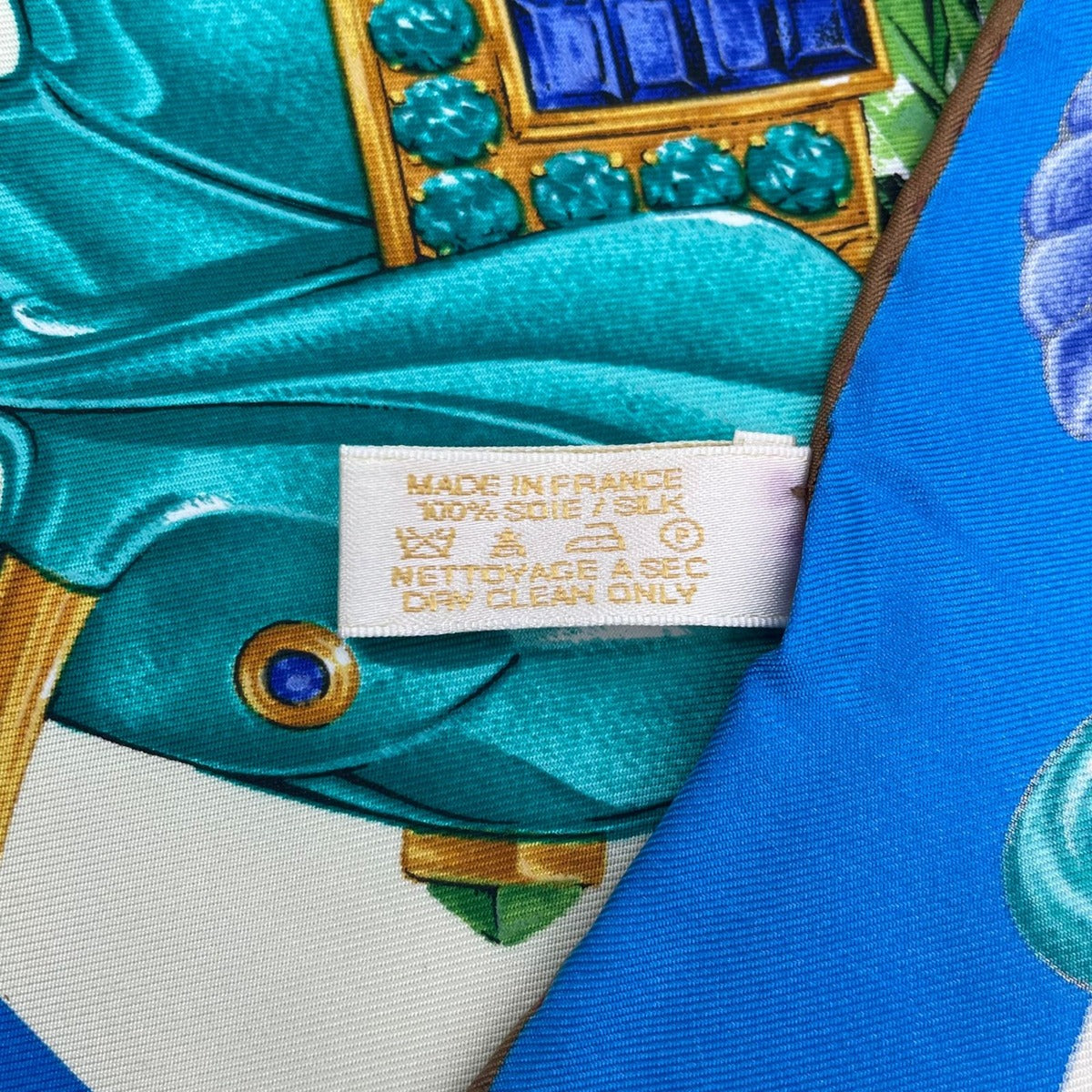 Cartier Scarf Silk Maharaja Elephant Blue — view 8