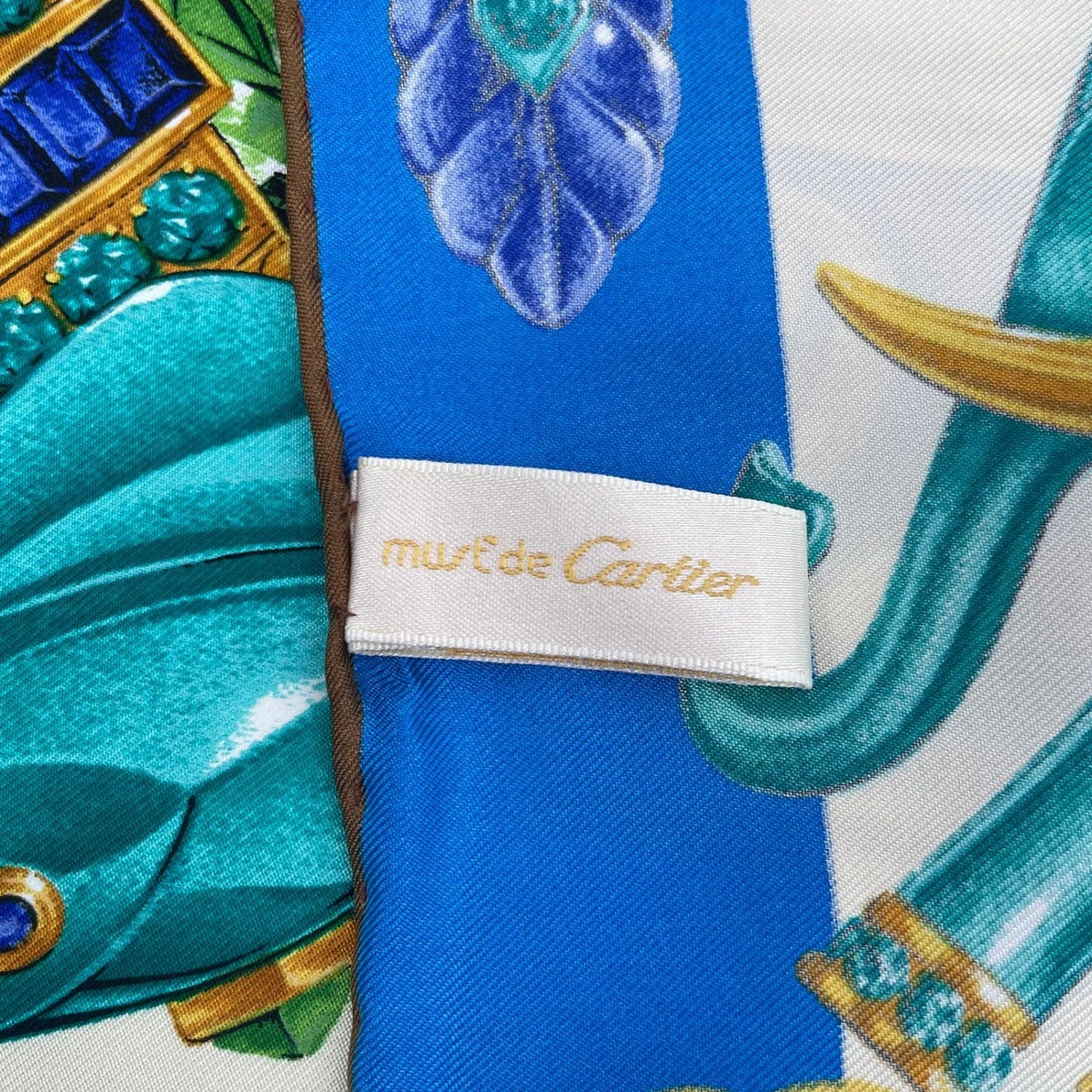 Cartier Scarf Silk Maharaja Elephant Blue — view 9
