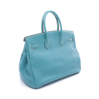 Hermes Handbag Birkin 35 Blue Jean Leather — view 2