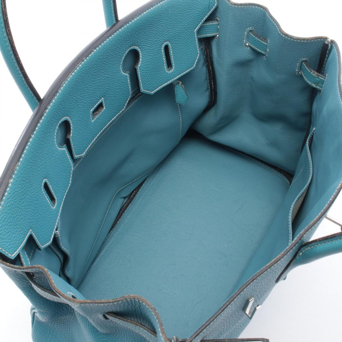 Hermes Handbag Birkin 35 Blue Jean Leather — view 3