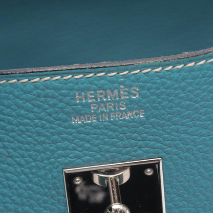 Hermes Handbag Birkin 35 Blue Jean Leather — view 4