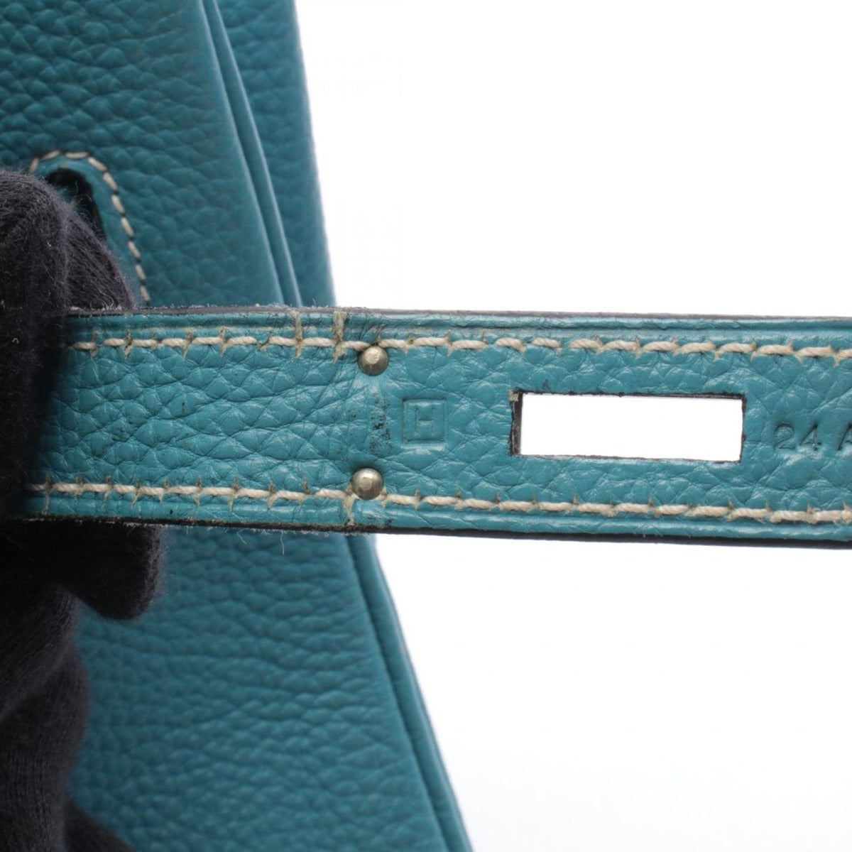 Hermes Handbag Birkin 35 Blue Jean Leather — view 5