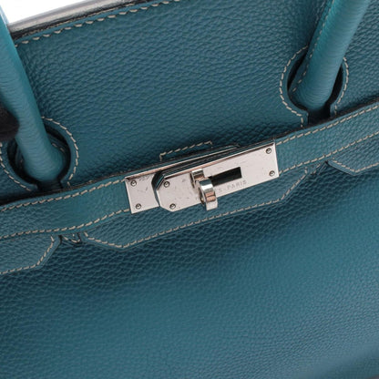 Hermes Handbag Birkin 35 Blue Jean Leather — view 7