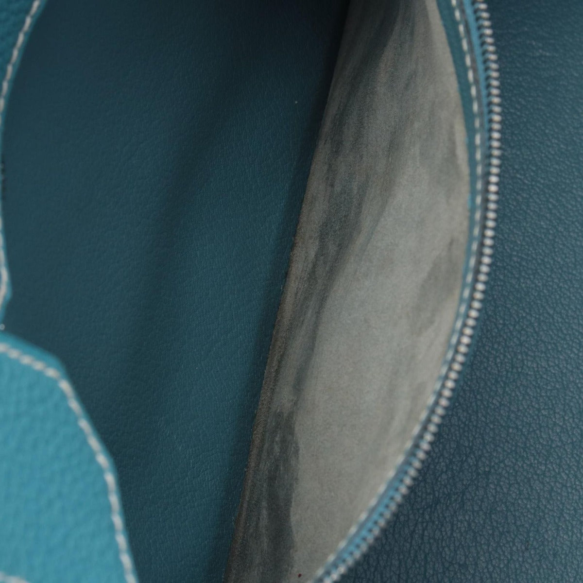 Hermes Handbag Birkin 35 Blue Jean Leather — view 9
