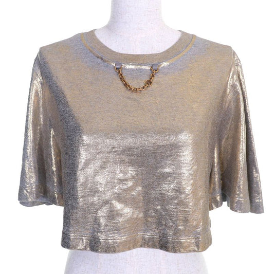 Louis Vuitton 23SS 100% Cotton LV Logo Chain Lame Crew Neck Short Sleeve