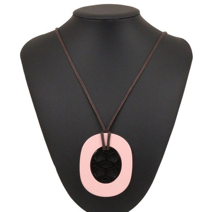 Hermes Lift GM Buffalo Horn Pink/brown Ladies 16g Necklace
