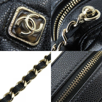 Chanel Shoulder Bag Matelasse Leather Black Gold Hardware Mini Bag 22A Coco