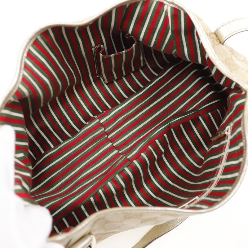 Gucci 130736 GG Canvas Beige Women's Tote Bag