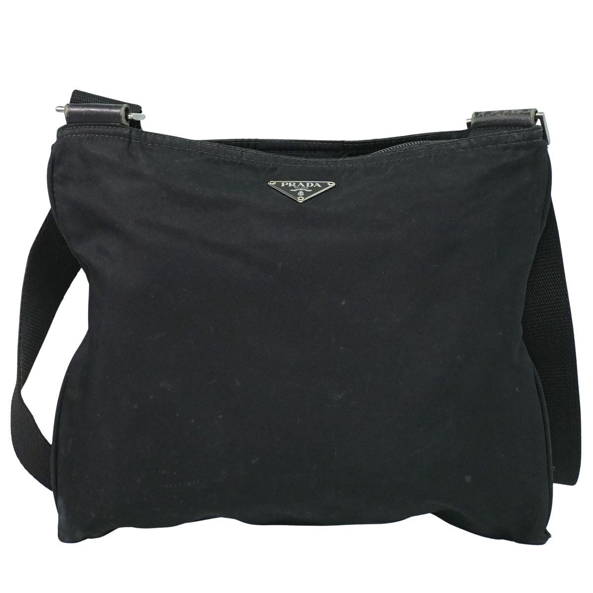 Prada Nylon Shoulder Bag Pochette Black
