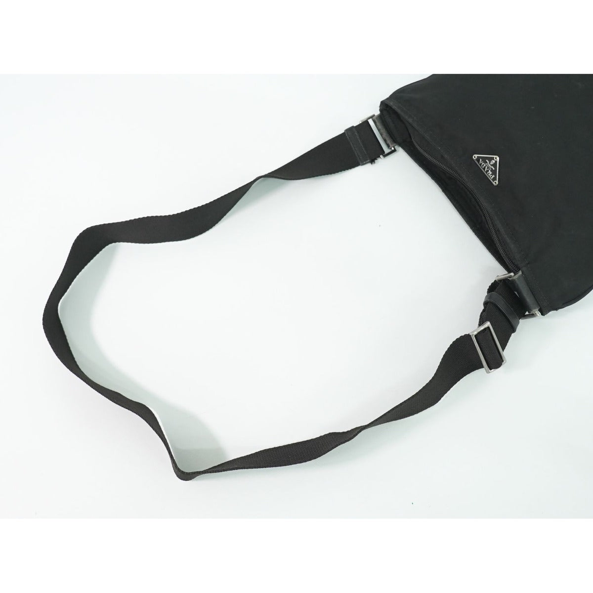 Prada Nylon Shoulder Bag Pochette Black — view 5