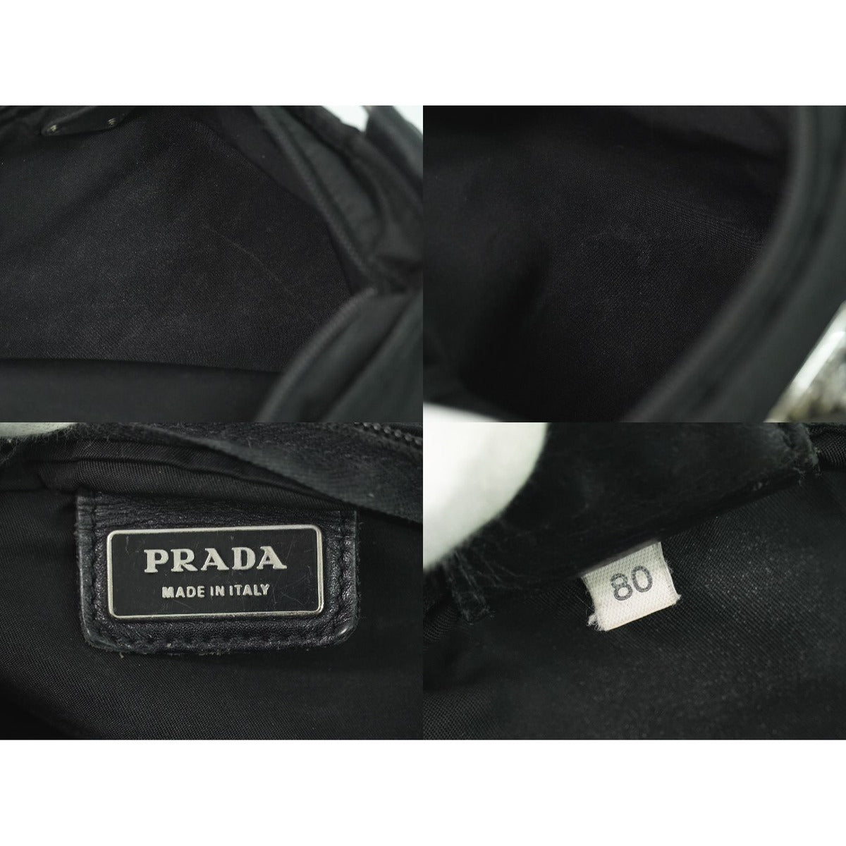 Prada Nylon Shoulder Bag Pochette Black — view 9
