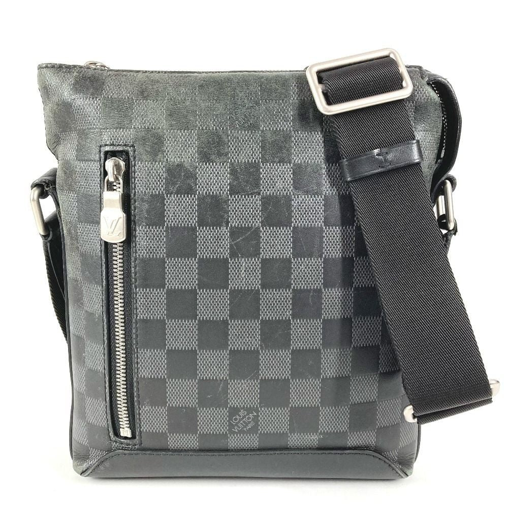 Louis Vuitton Shoulder Bag Discovery Messenger Damier Infini Leather Onyx Black
